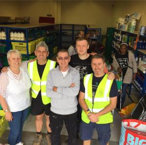 Some of our volunteers with TRJFP founder Adam Smith