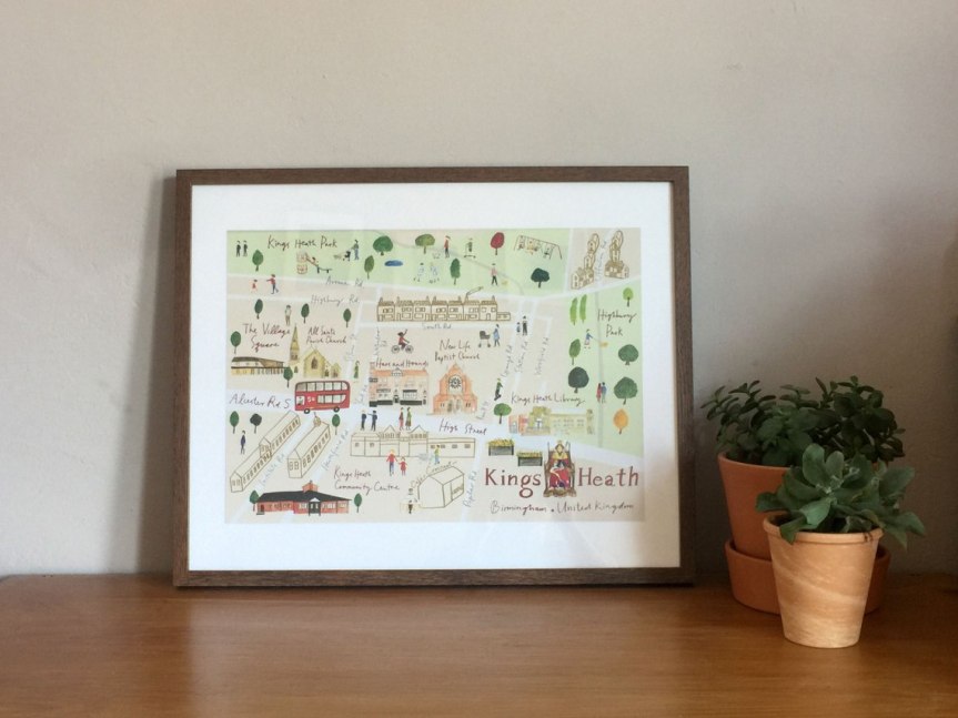 Kings Heath Map Illustration by Tsz Wan